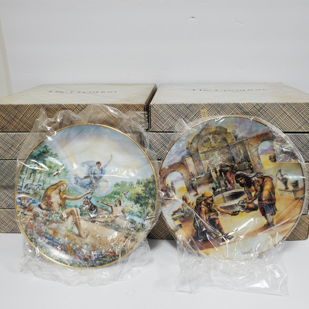 Yiannis Koutsis Royal Cornwall The Creation Biblical Collector Plates Set 10